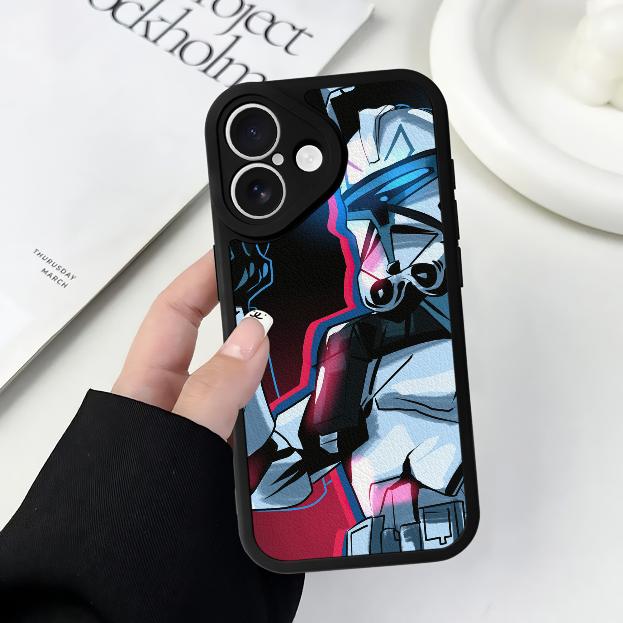 （画像用） スター・ウォーズ Star Wars 【iPhone 16シリーズ対応】シリコンスマホケース（レザー調） 材質：シリコン